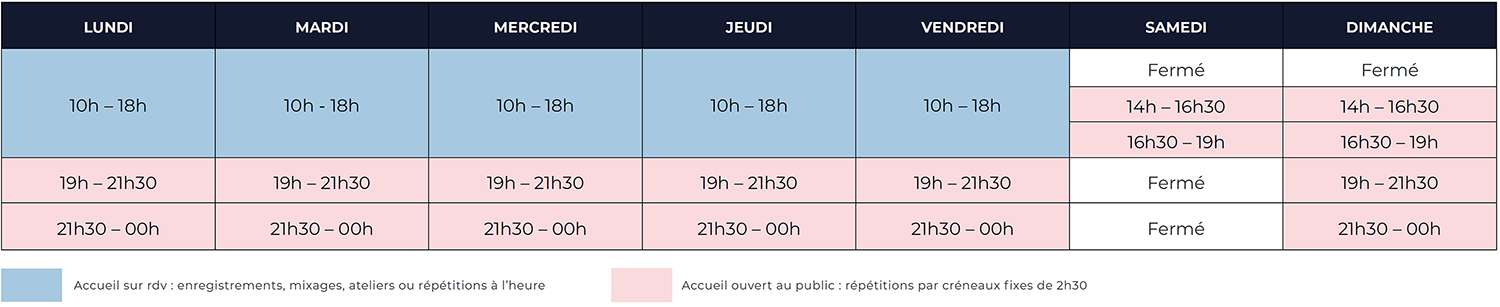 horaires-studio