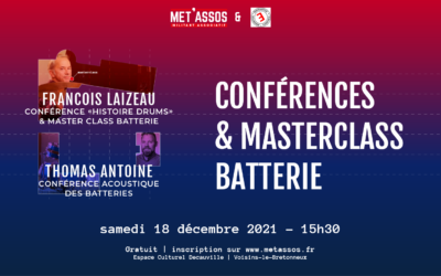 Conférences et Masterclass sur La Batterie > avec François LAIZEAU et Thomas ANTOINE