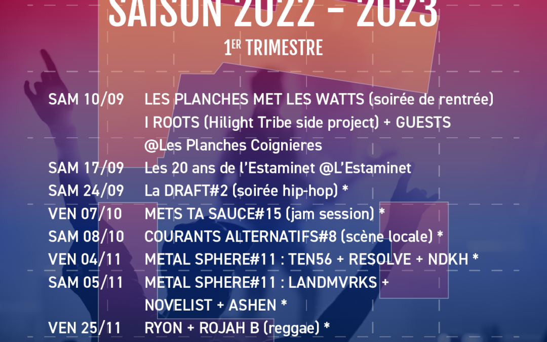 Nouvelle programmation : saison 2022-2023